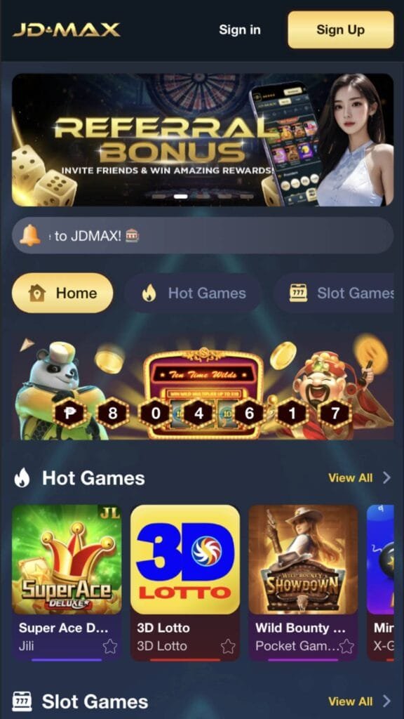 JDMAX (JDMAX88) Casino App Preview - Lobby