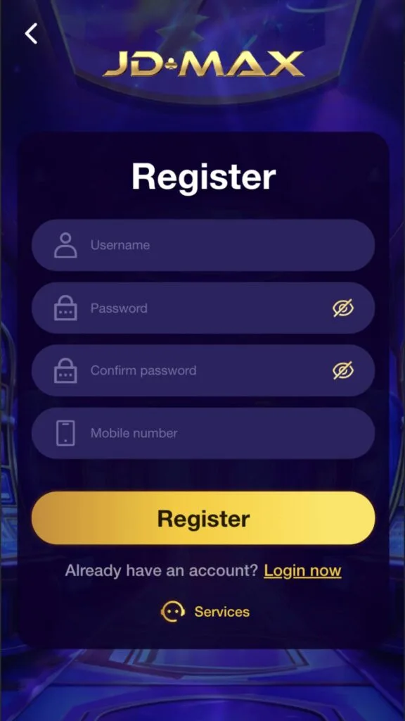JDMAX (JDMAX88) Casino App Preview - Register Form: How to Register?